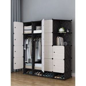 DIY 플라스틱 문의 조립식옷장 커버 비키니옷장 자취방 튼튼한 이블장 수납 커튼행거