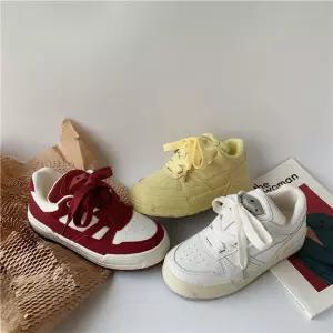 여성 캔버스화 캐주얼 화이트 슈즈 가을 슬립온 순정 극세사 웨이브 MODU3