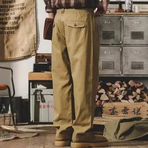 바지 면 빈티지 캐주얼 스트레이트 피쉬골드 하이웨스트 데일리 면린넨 구르그 님성 나폴리 다올1