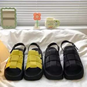 여자 여름 스트랩 샌들 비치 아웃도어 오픈토 통굽 슈즈 로마 우븐 admr2