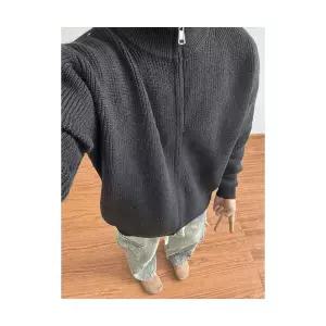 남자폴라니트 그레이 반목 가디건 스웨터 봄가을 이너 쇼트 ible3