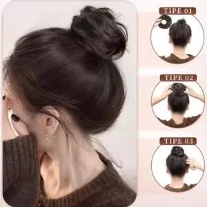 똥머리묶는방법 핏픽 만두핀 똥머리 가발 당고머리 부분가발 올림머리