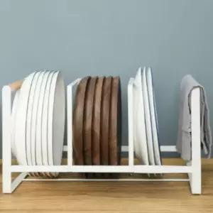 주방 정리대 그릇 거치대 접시 보관 3단 수납랙 소품 정리용품