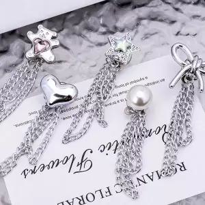 자석 단추 브로치 바지 고정 체인 기장 길이 조절