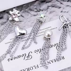 [콩심팥심]자석 단추 브로치 바지 고정 체인 기장 길이 조절