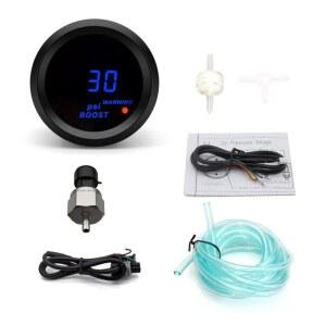 신코 테크 자동차 디지털 게이지 52MM 블루 LED 미터 U2026 부스트 센서