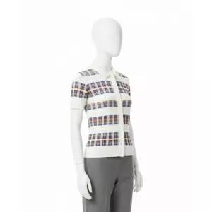 라코스테 여성 플리츠 립조직 반팔 폴로 가디건 AF4142-55N 6QI 216713