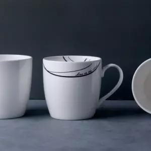 손잡이컵 머그컵 주스잔 밀크커피 도자기 320ml