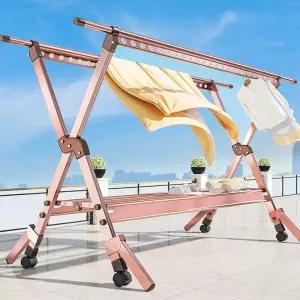 행거 대형 튼튼한빨래건조대 테라스 주택 옥상 빨래 전원