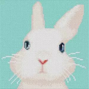 아기 토끼 캔버스 보석십자수 25x25