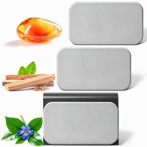 자동차 공기 청정기, 스톤 공기 청정제, 바이저 클립용 자동차 냄새 제거기 - 오래 지속되는 자동차 방향제 - 버라이어티 3팩 - 클립 앰버 티크 그로브