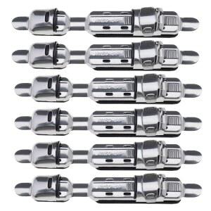 Create Idea 6피스 낚싯대 릴 홀더 - 스테인리스 스틸 릴 시트 클립 - 내구성 있는 데크 낚시 액세서리