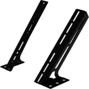 드롭핀 Hz 바닥 및 벽걸이 앰프 랙 자동차 오디오 시스템용 소형 컷 스틸 장비 블랙 파우더 코팅 사운드