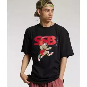 매장정품 CREAM SODA LAB 크림소다랩 썸머 스트릿 바스켓볼 숏 슬리브 블랙 레드 CFZK10S055 1341067