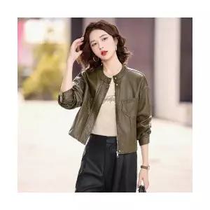 여성 자켓 가죽 재킷 가을 차이나 쇼트 코트 OP3