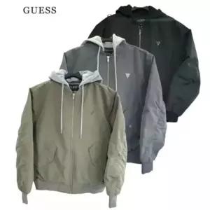 게스 남성 후디 후드 보머 자켓 남자 후드 바람막이 점퍼 봄 가을 항공 재킷 코스트코