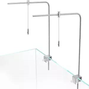 토토리티 어항 조명 홀더 브래킷 지지 수족관 랙 LED 램프 스탠드 키트 실버