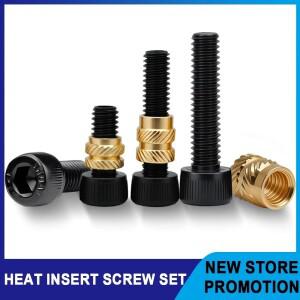 황동 열 세트 인서트 너트 나사 육각 소켓 볼트 키트 M2 M2.5 M3 M4 M5 M6 핫멜트 사출 성형 내장