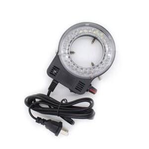 [미국배송] 현미경 LED 링 조명 스테레오 조절 가능 줌 카메라 32LED(블랙)