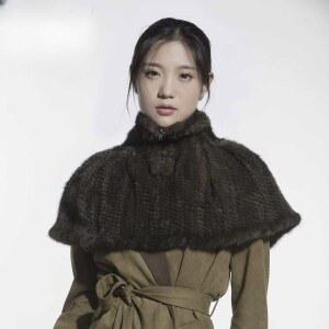 밍크 망토 신상 리얼 아우터 망토숄 여우털 스카프 니트 망또 숄망또 캐시미어 봉제 판쵸