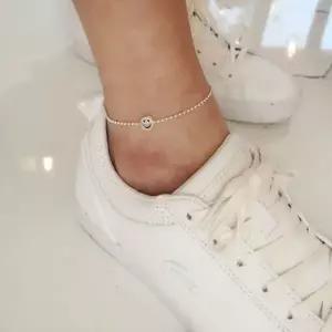 [셀러에이드]실버925 국내제작 스마일 심플 실버 발찌 귀여운 데일리 은발찌