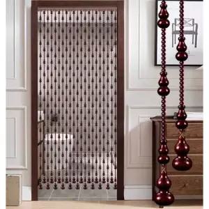 빈티지비즈발 나무 구슬발 우드발 나무구슬 출입문 현관문