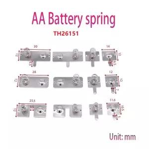 12개 AA 배터리 스프링 교체 키트 니켈 도금 접촉판 및 리모컨 장난감 시계 충전기용 변환 스프링