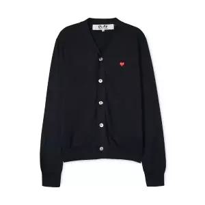 [꼼데가르송] 남성 레드하트 와펜 네이비 가디건 AZ N054 051 2