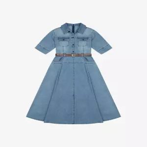 [베스띠벨리]베스띠벨리 벨트드 버튼업 데님 원피스 B