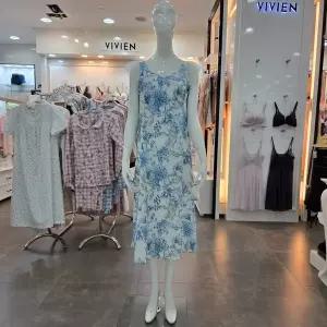 [비비안]청량한 프린트 폴리스판 여성 나시원피스 GW0801T_HDD