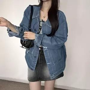 간절기 캐주얼 패션 데님 아우터 여성 빈티지 청 자켓 (HSJ-WFFWZRS)