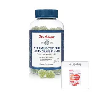닥터브라이언 비타민C&D 3000 청포도맛 100구미, 1개+증정(복숭아맛 15구미, 1개)