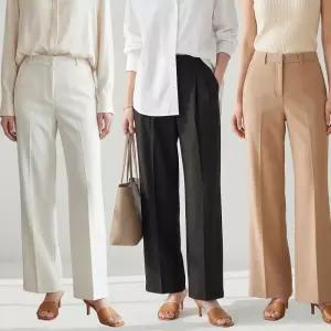 [S~4XL] 신상 여성 슬랙스 정장 바지 하이웨스트 스판 와이드 부츠컷 슬림핏 일자 빅사이즈 하객룩 오피스룩