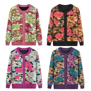 꽃무늬 레트로 가디건 할머니조끼 후속 어머님 카디건 촌캉스 단체 파티 모임 행사 직원 유니폼