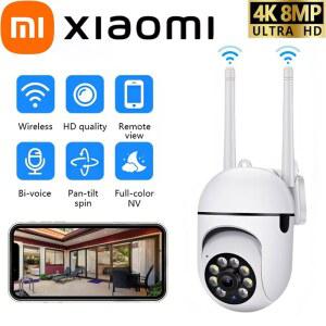 샤오미 4K 8MP 무선 보안 감시 PTZ 카메라 WiFi IP 4배 줌 양방향 오디오 HD 야간 컬러 캠 2025