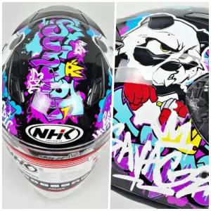 NHK S1 뮤랄 블랙 토스카 판다 오토바이헬멧 오픈페이스 바이크 스쿠터 하이바