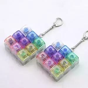 레인보우 LED 키캡 클리커 딸깍이 키보드 장난감 피젯토이