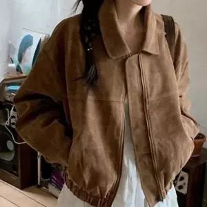 [라일리여성의류] Rly 루즈핏 여성 블루종 자켓 캐주얼 여성 스웨이드