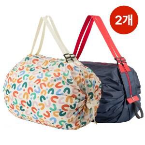 브누크 휴대용 접이식 주름 3초 장바구니 에코백