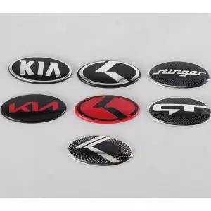 자동차휠캡 61MM 3D 알루미늄 엠블럼 자동차 스티어링 휠 배지 스티커 신형 기아 GT K 스팅어 스포티지 니