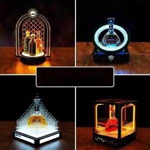 샴페인 와인랙 LED 양주 야광 거치대 VIP 고급 접대용 바 전시대 받침