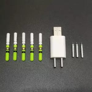 5pcs 라이트 스틱 5 충전식 CR322 배터리 충전기 방수 LED 낚시 태클 액세서리 J552
