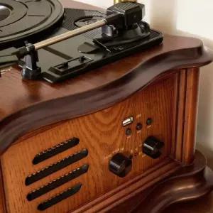 LP 턴테이블 감성 탁상형 나팔 스피커 앤티크 오디오 빈티지 라디오 블루투