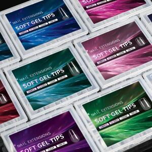틀린 손톱 팁  젤 핑거 세미 매트 캡슐 아몬드 프렌치 관 풀 커버 카바 인공  확장
