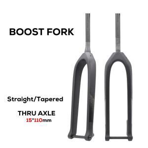 레이스 MTB 쓰루 액슬 부스트 포크 15110mm 풀 카본 자전거 프론트 리지드 버텍트라 튜브 26인치/27.5인치/