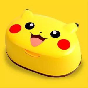 피카츄 유치원 원터치 물티슈 케이스 냅킨보관 식탁용 놀이방 어린이집 거실 손쉬운교체 간편사용 요양원