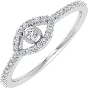 1/10 캐럿 이블 다이아몬드 반지 10K 솔리드 골드