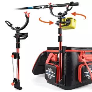 밑밥통 로드거치대 낚시대 스탠드 3단 줌 하드 낚시 밑밥통 바칸 삐꾸통 살림통 로드 거치대