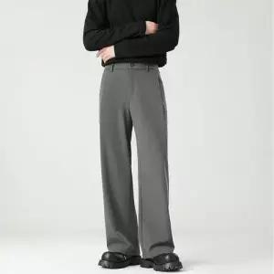 윈터솔져 남성용 팬츠 캐주얼 데일리룩 면린넨 블랙느낌의 정장 일자 바느질 배기 3바늘 KUK1