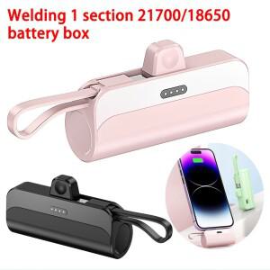 1셀 타입 C 배터리 충전 케이스 18650/21700 호환 휴대용 DIY 보조 박스 모바일 파워 공급 키트